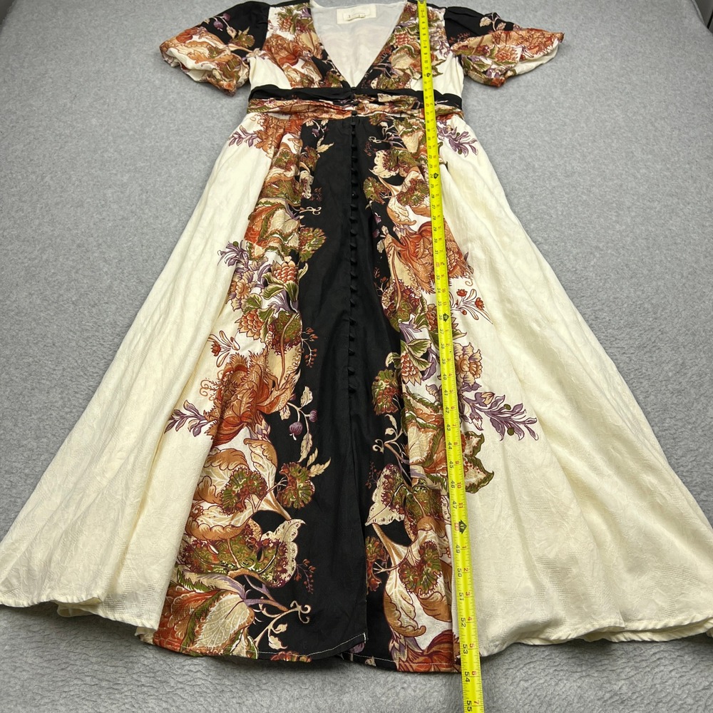 Anthropologie Catalina Button Front Dress Womens Medium Floral V-Neck Midi - Picture 8 of 11